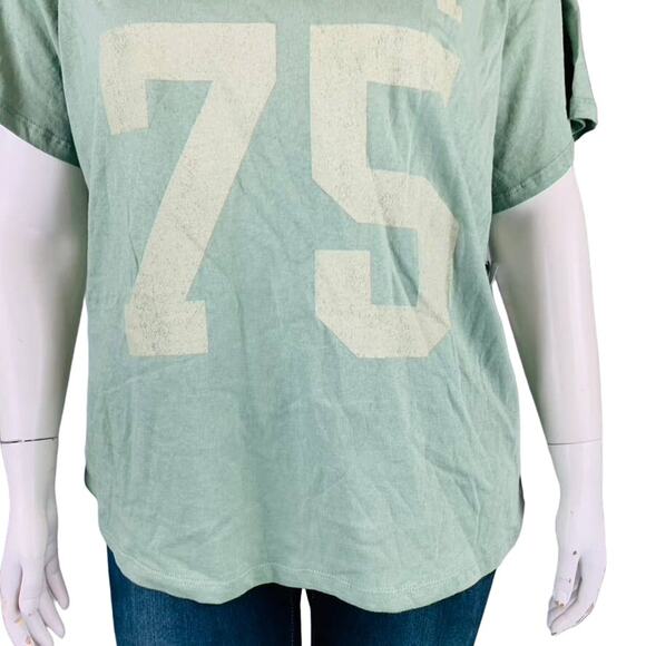 US Army Womans Sz 2X Plus Crewneck T-Shirt Green Army 75 Short Sleeve Crop NWT - Picture 4 of 7